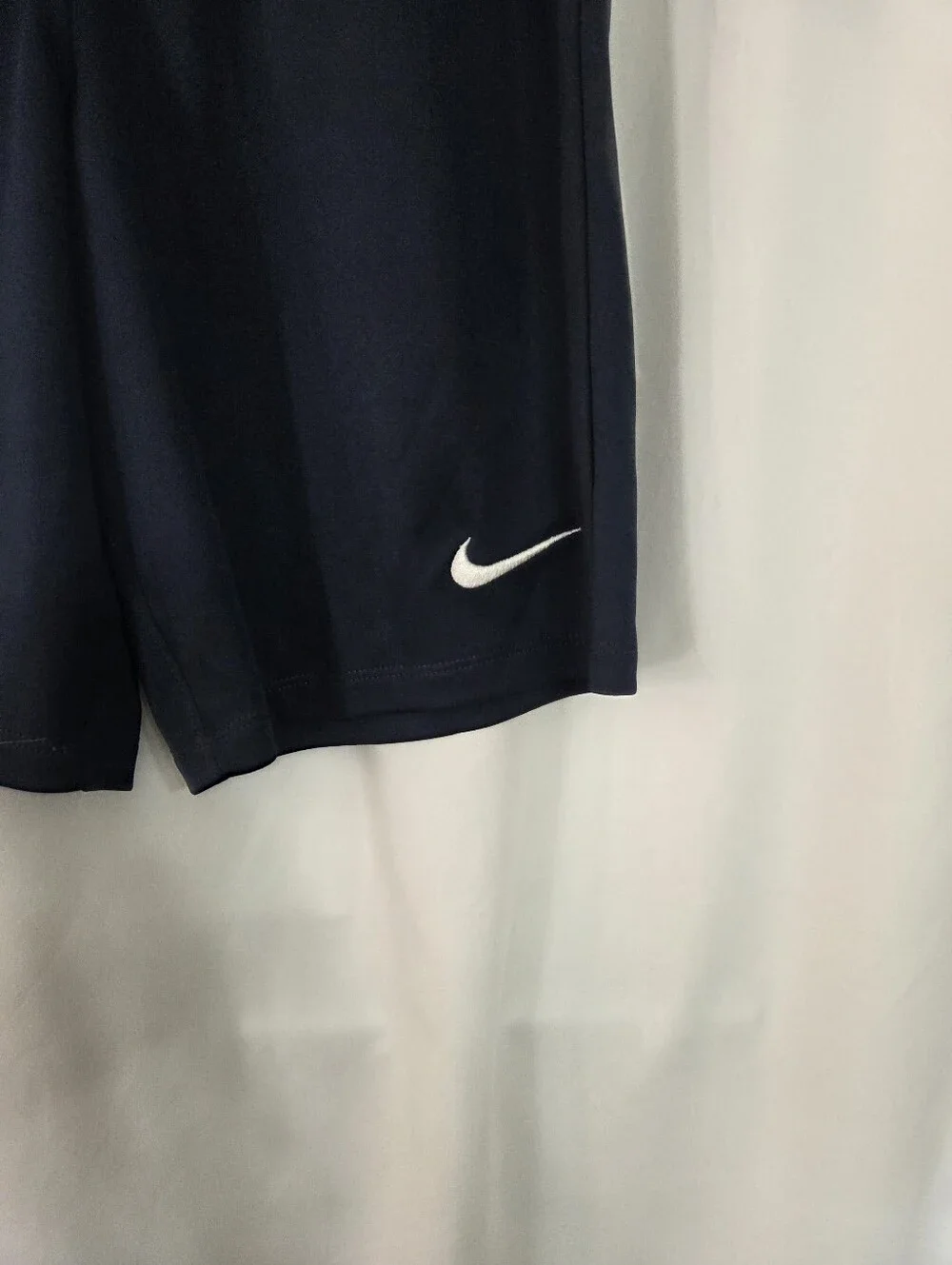 Nike Navy Athletic Shorts with White Swoosh NWT Youth Size L